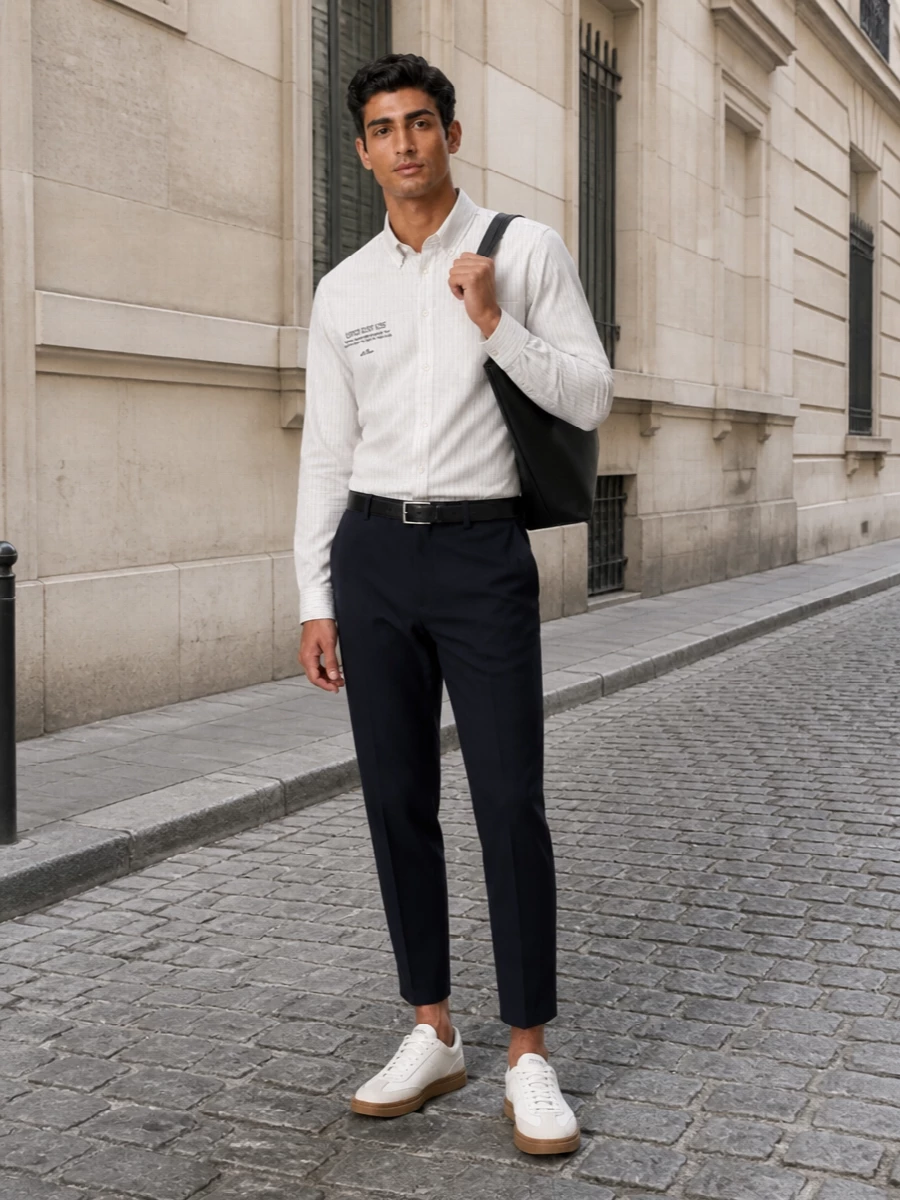 Les deux shirt boss navy trousers apc tote