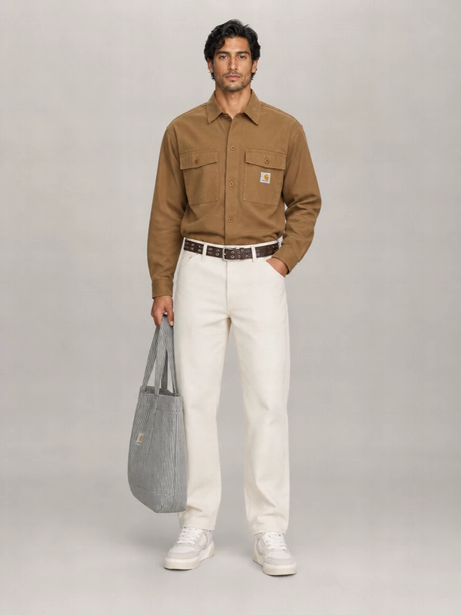 Carhartt Wip Organic Cotton Relaxed-Fit Straight-Leg Trousers