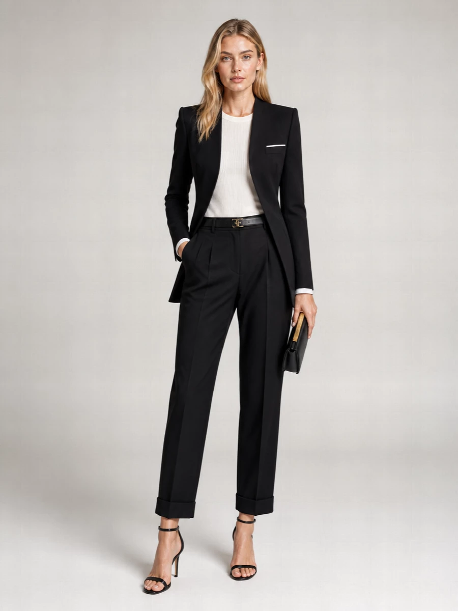 Tom Ford Silk Wool Collarless Blazer