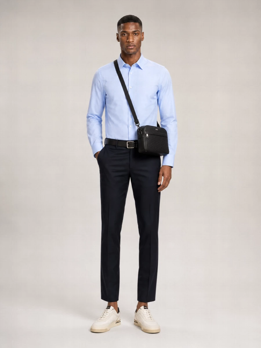 Boss Cotton Regular-Fit Long-Sleeve Shirt