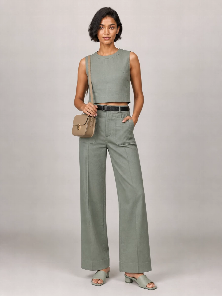 Soeur Harry Cotton Wide-Leg Trousers