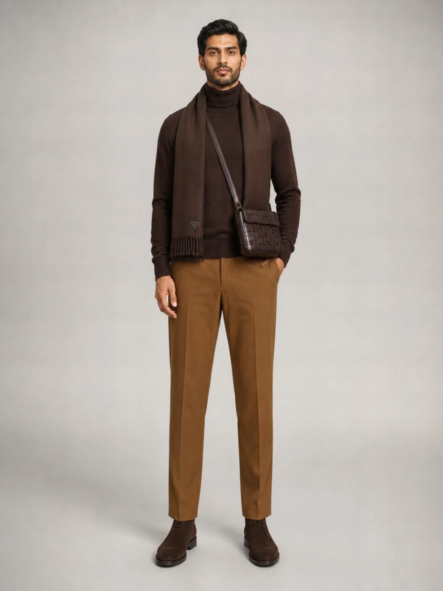 Lardini wool ribbed turtleneck sweater