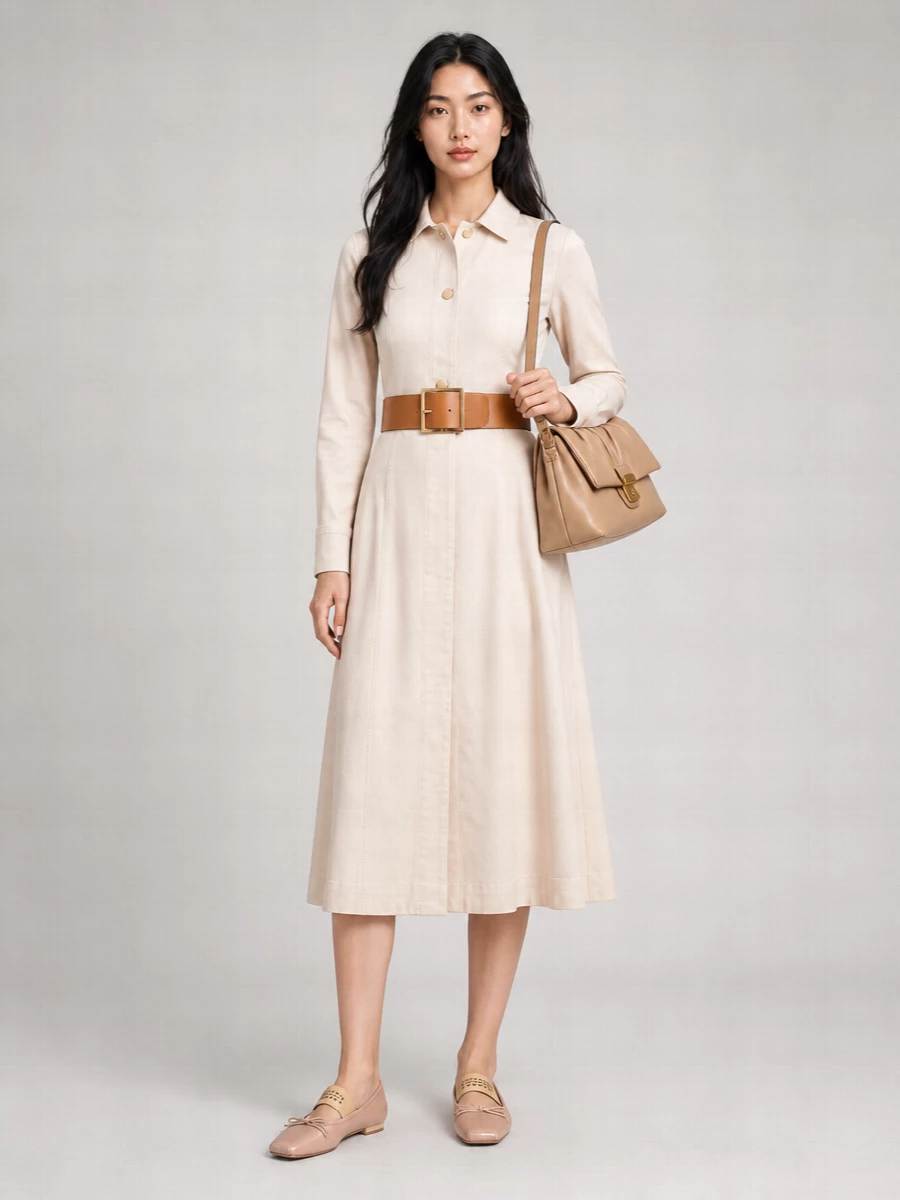 S Max Mara Silk Blend Knee-Length Midi Dress