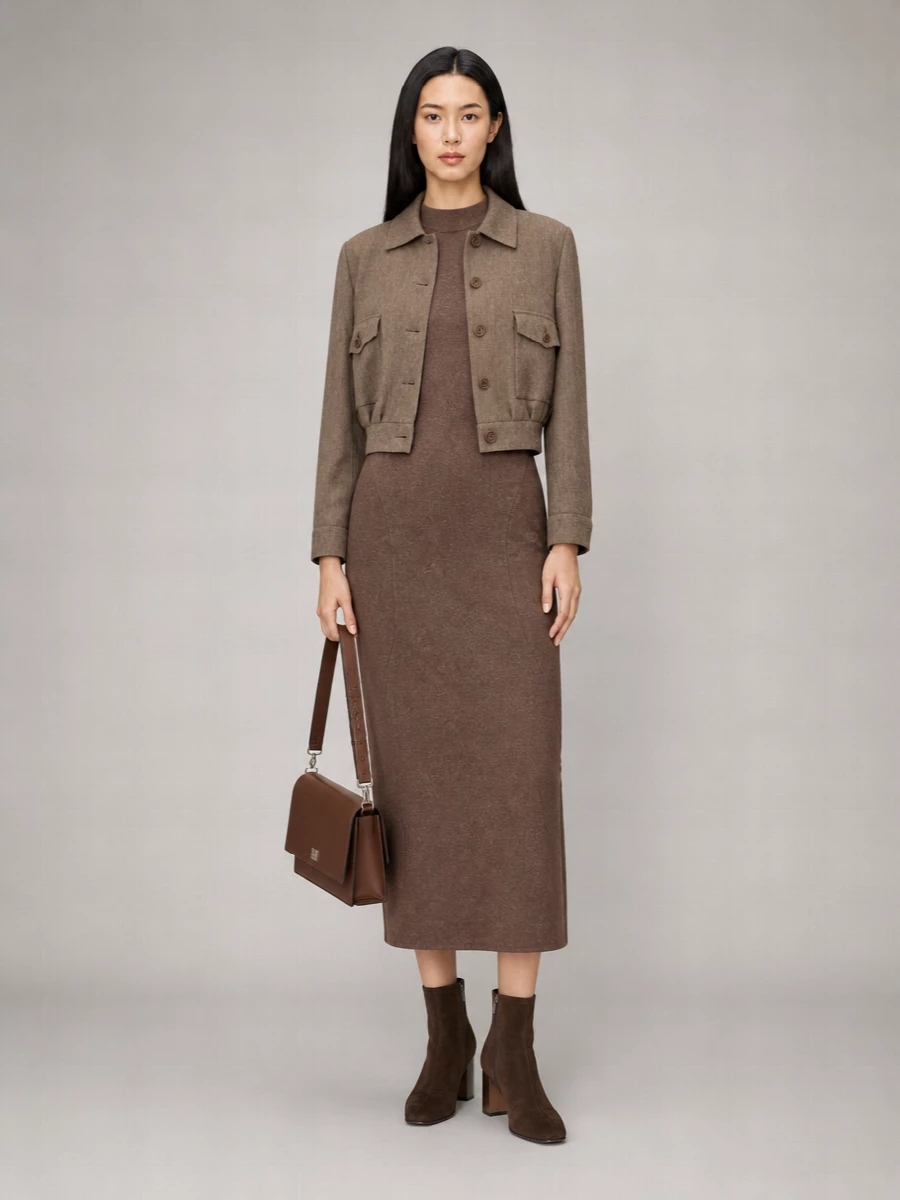 Giorgio Armani twill cropped jacket