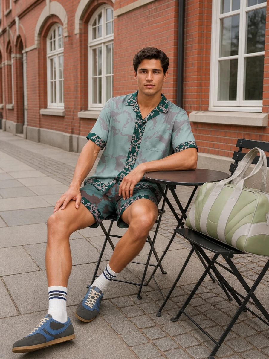 Dries van noten floral camp shirt swim shorts