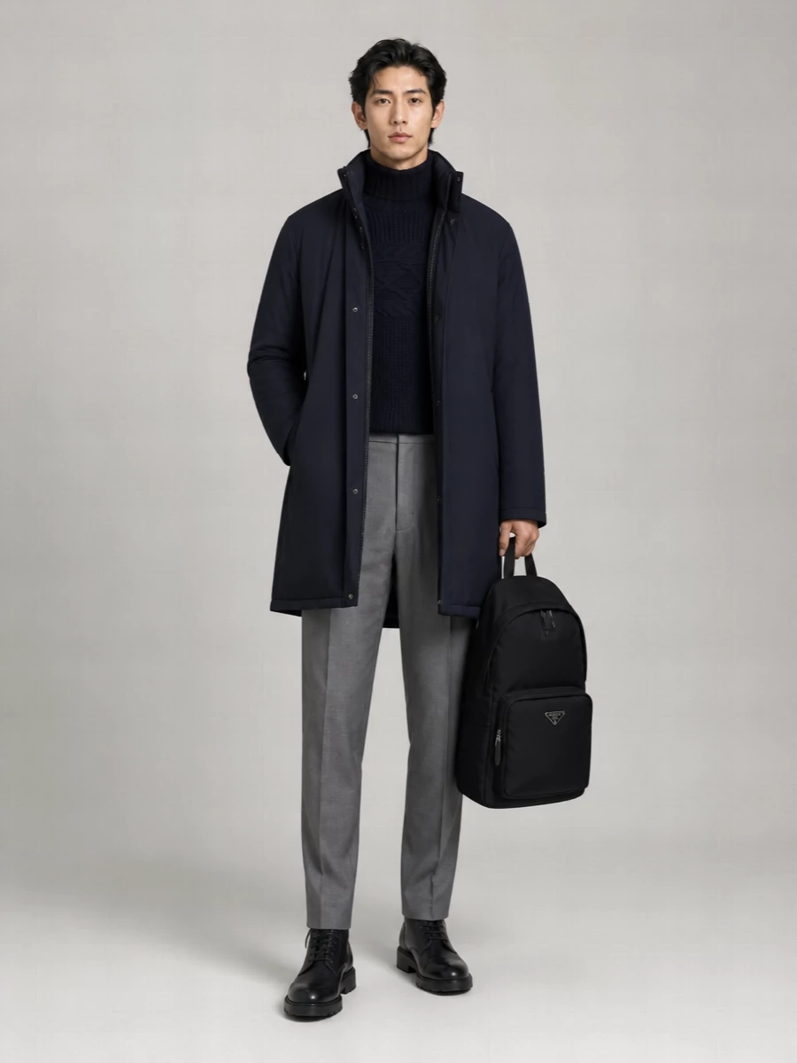 Herno Down Long-Sleeve High-Neck Puffer Jacket