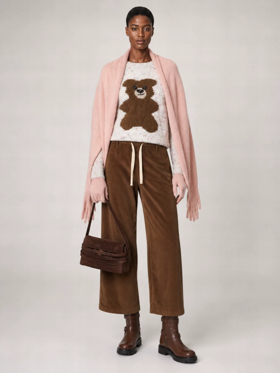 Moschino Bouclé Knit Bear Sweater