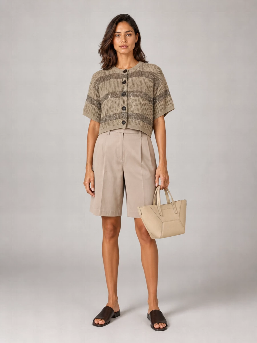 Brunello Cucinelli Striped Cardigan