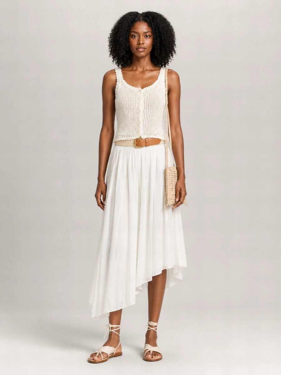 Dunst Linen And Cotton Top