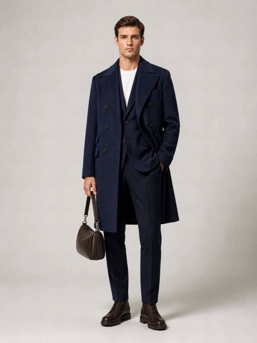 Brunello Cucinelli Merino Wool Double-Breasted Coat
