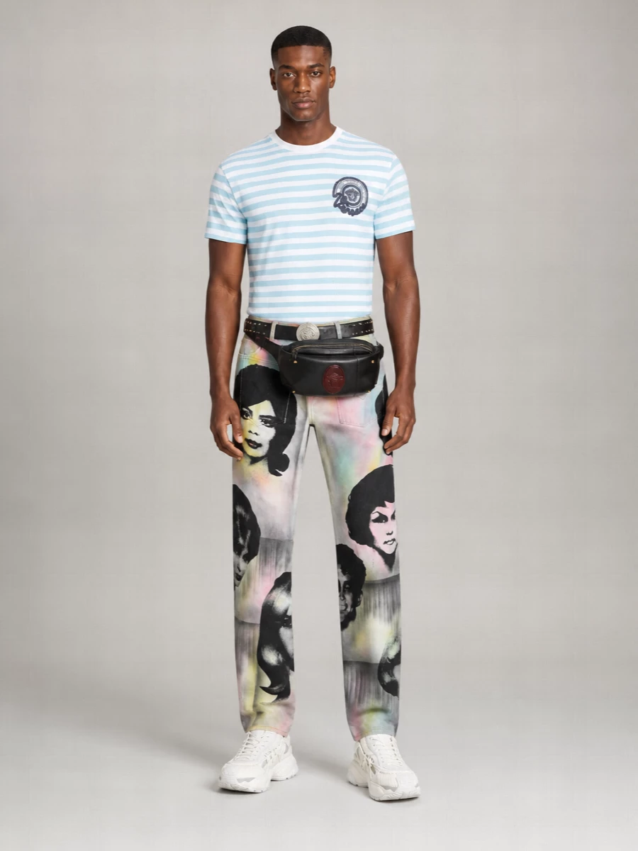 Versace Printed Denim Jeans