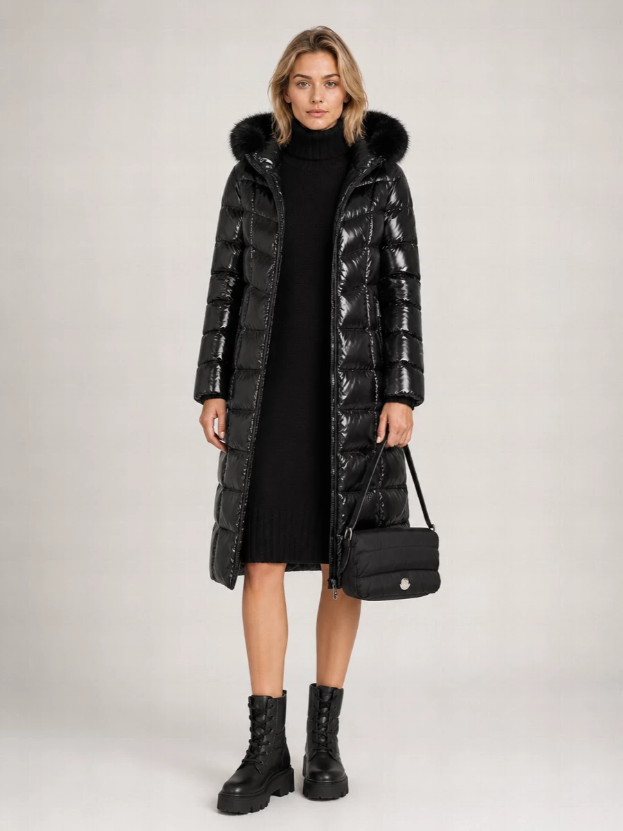 Moncler Leather Quilted Lace-Up Ankle Boots
