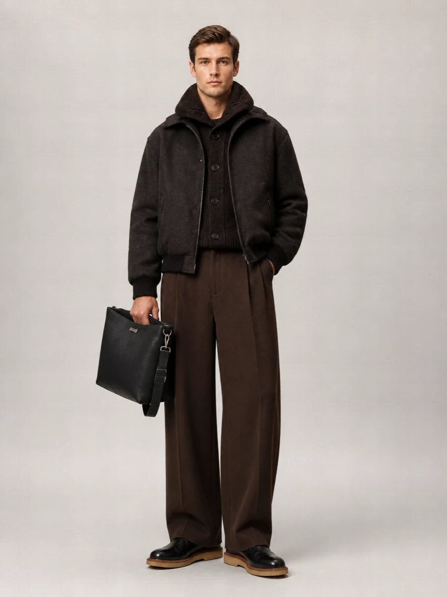 Moorer Deer Leather Single Breasted Coat