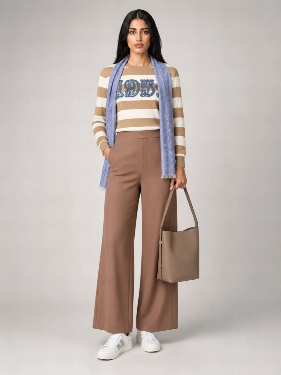 Max Mara Wool Striped Embroidered Sweater