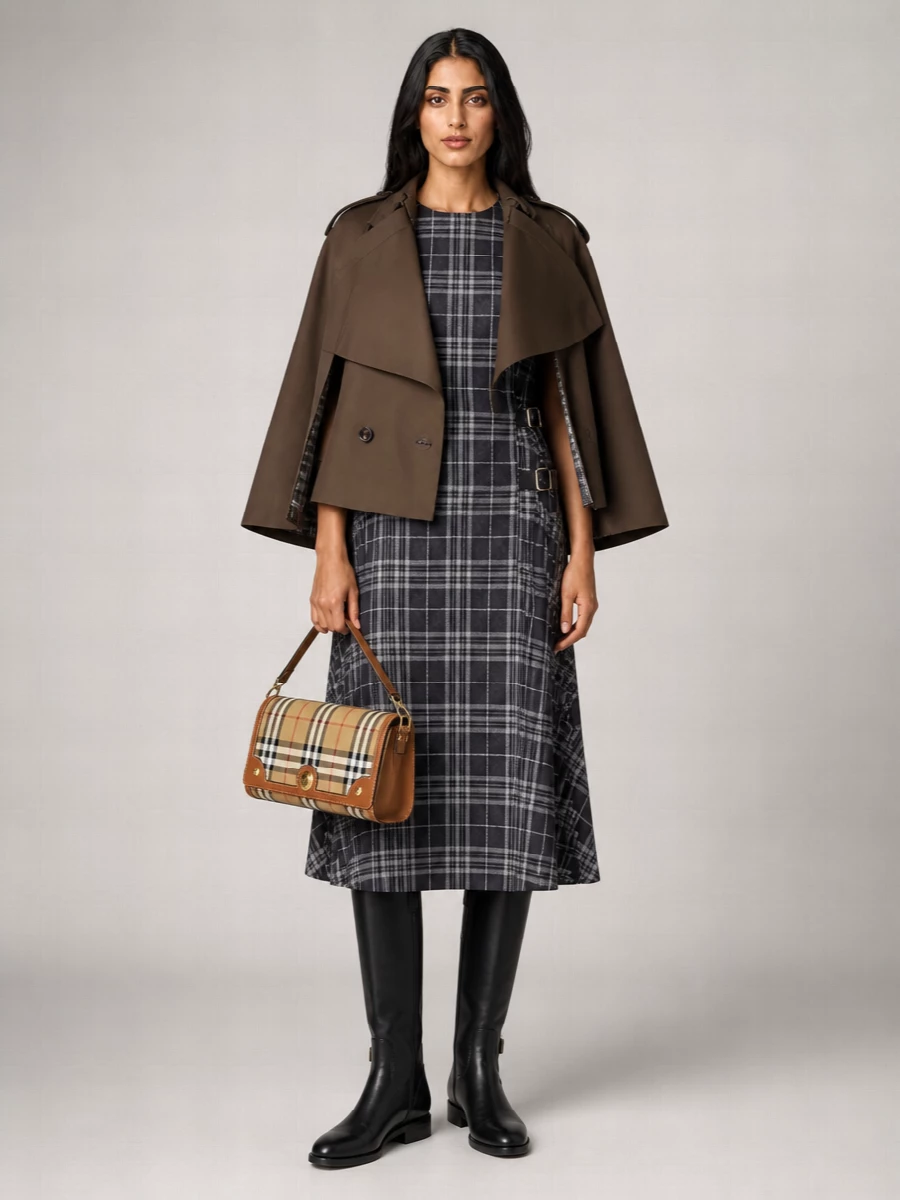 Burberry Cotton Double-Breasted Cape
