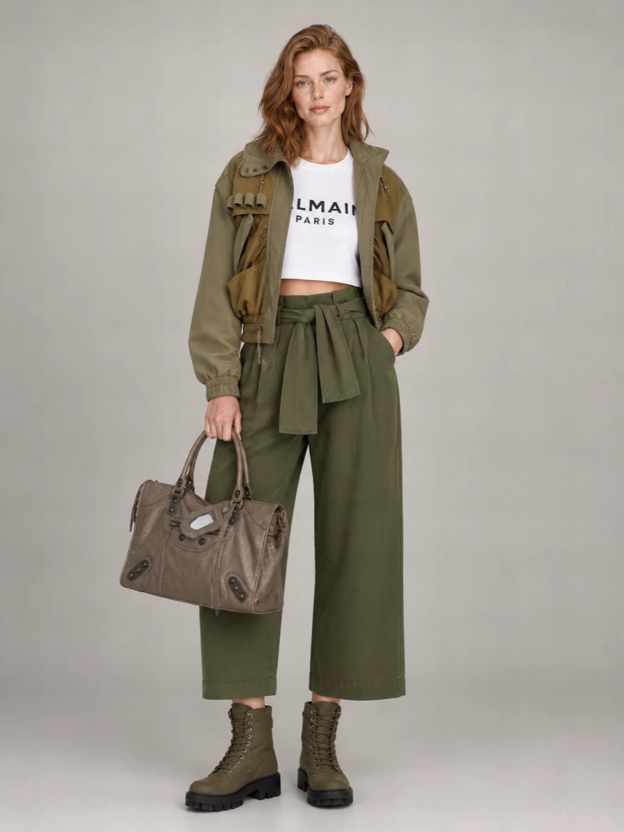 Balmain Quilted Utility Bomber Jacket