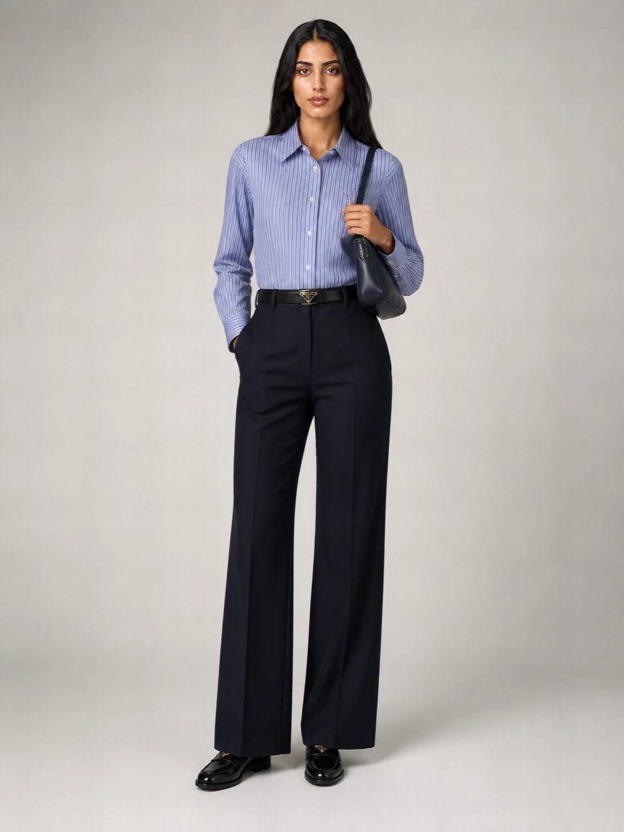 Prada Embroidered Cotton Shirt