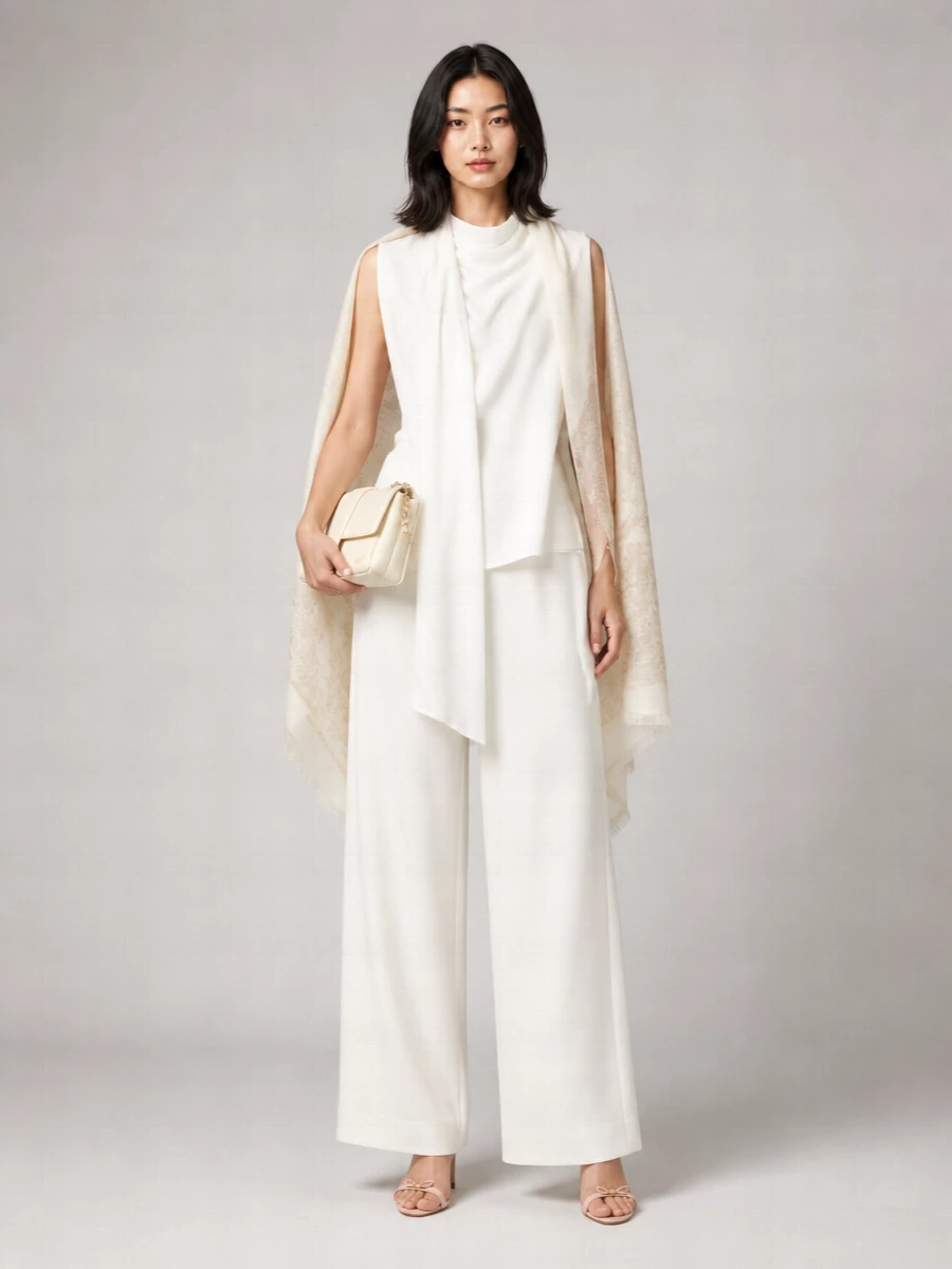 Parosh Silk Cowl Neck Sleeveless Blouse