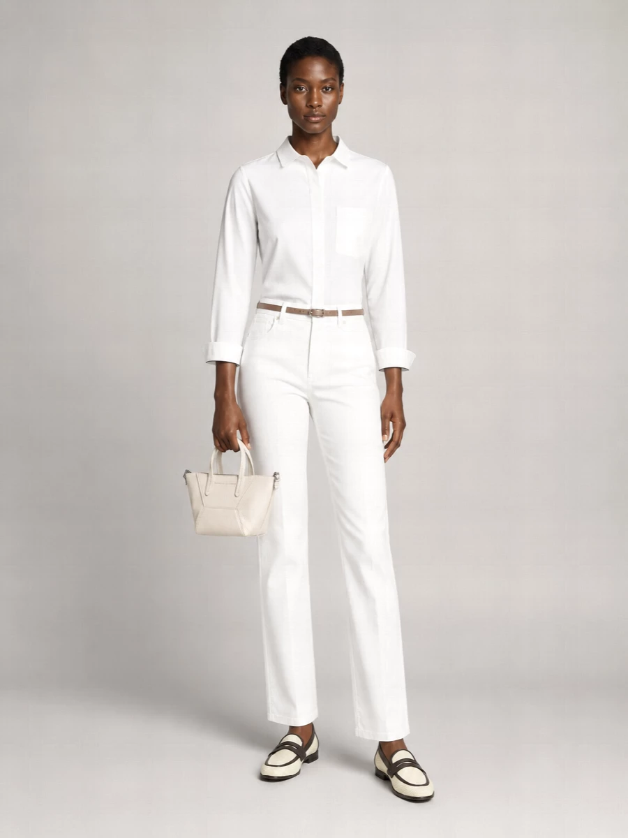 Brunello Cucinelli Denim High-Rise Straight-Leg Jeans