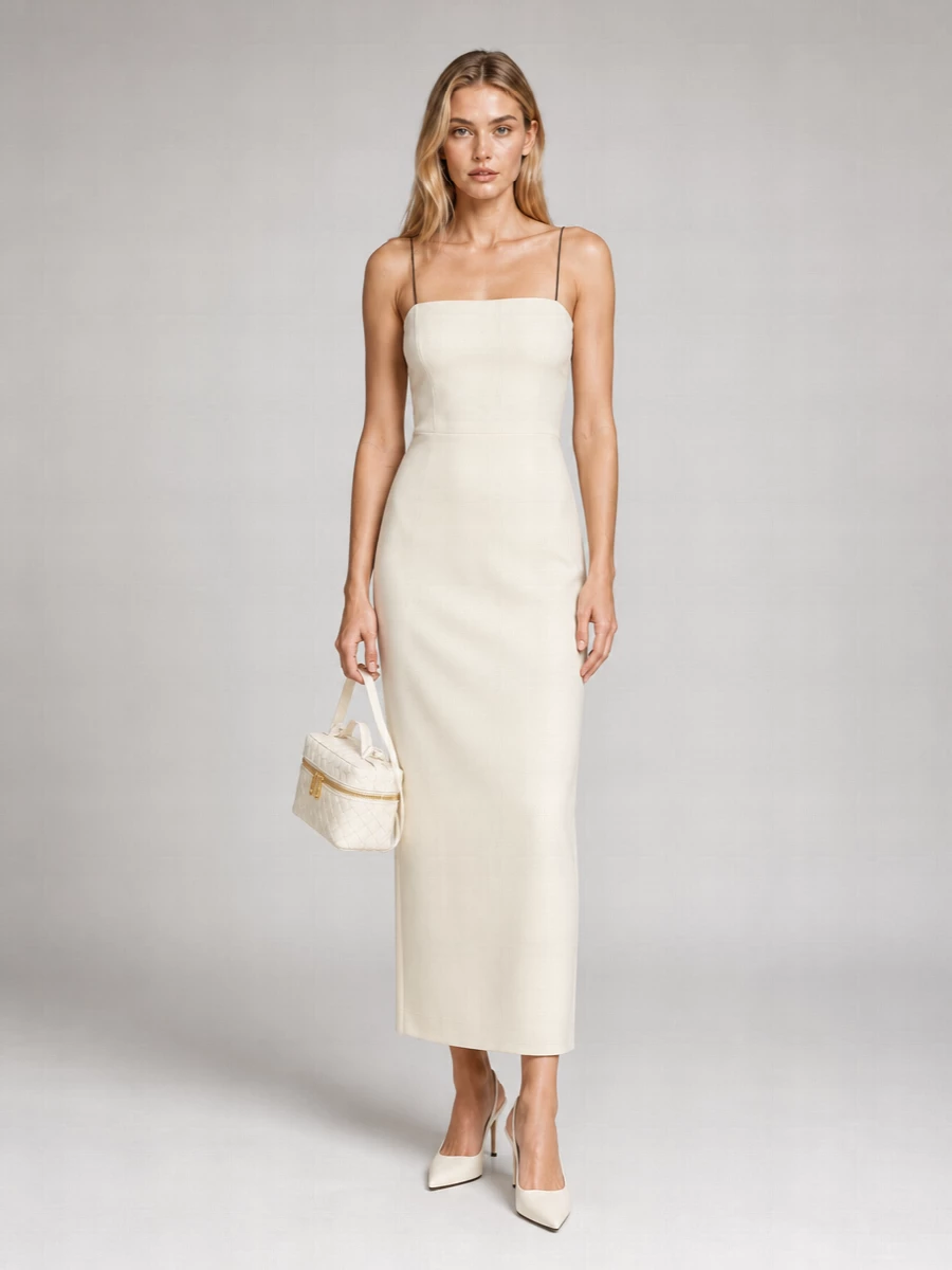 Brunello Cucinelli Strappy Dress With Slit In Back