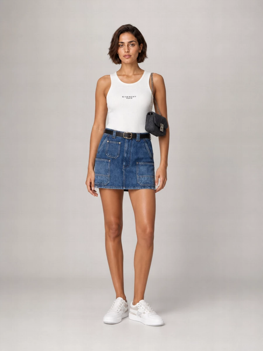 Givenchy Ribbed Slim Fit Logo Tank Top