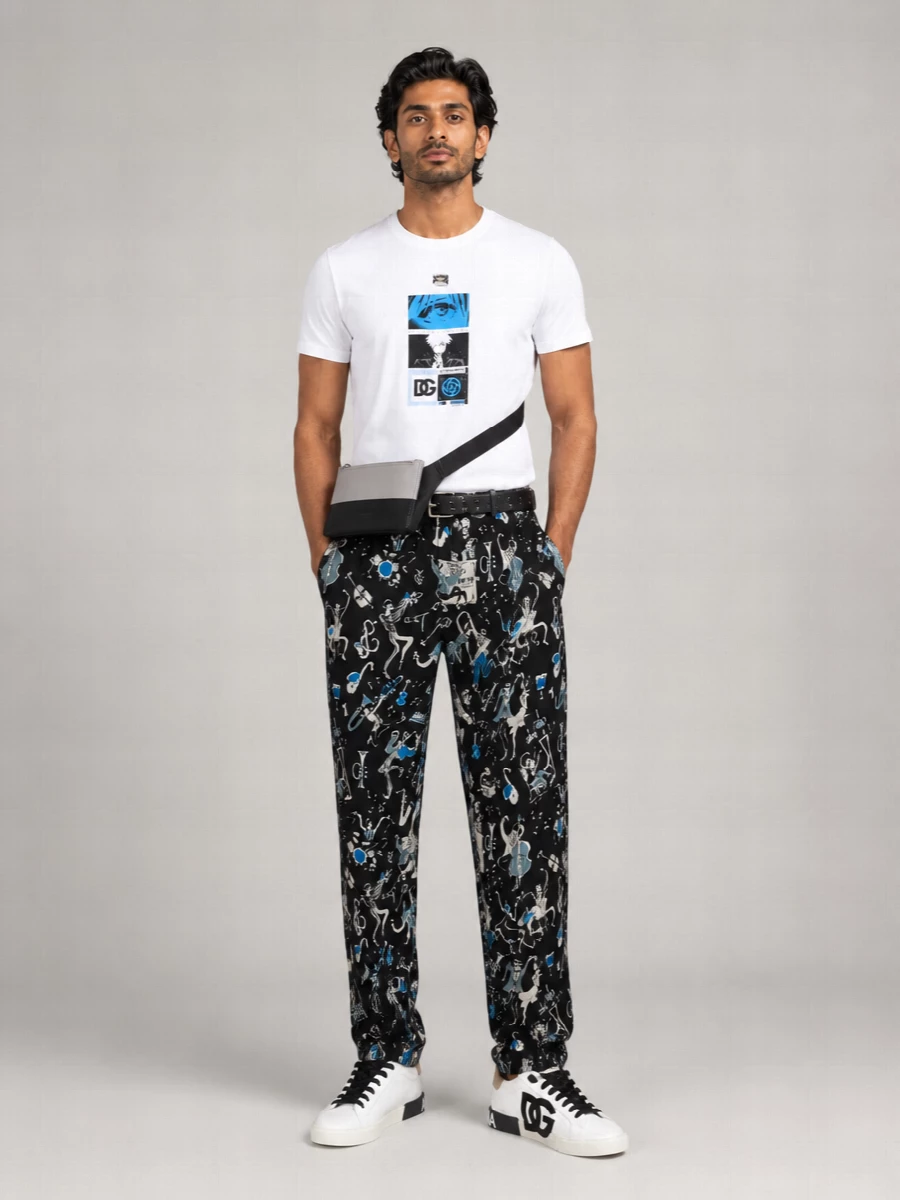 Dolce&Gabbana Cotton Crew Neck Graphic Print T-Shirt