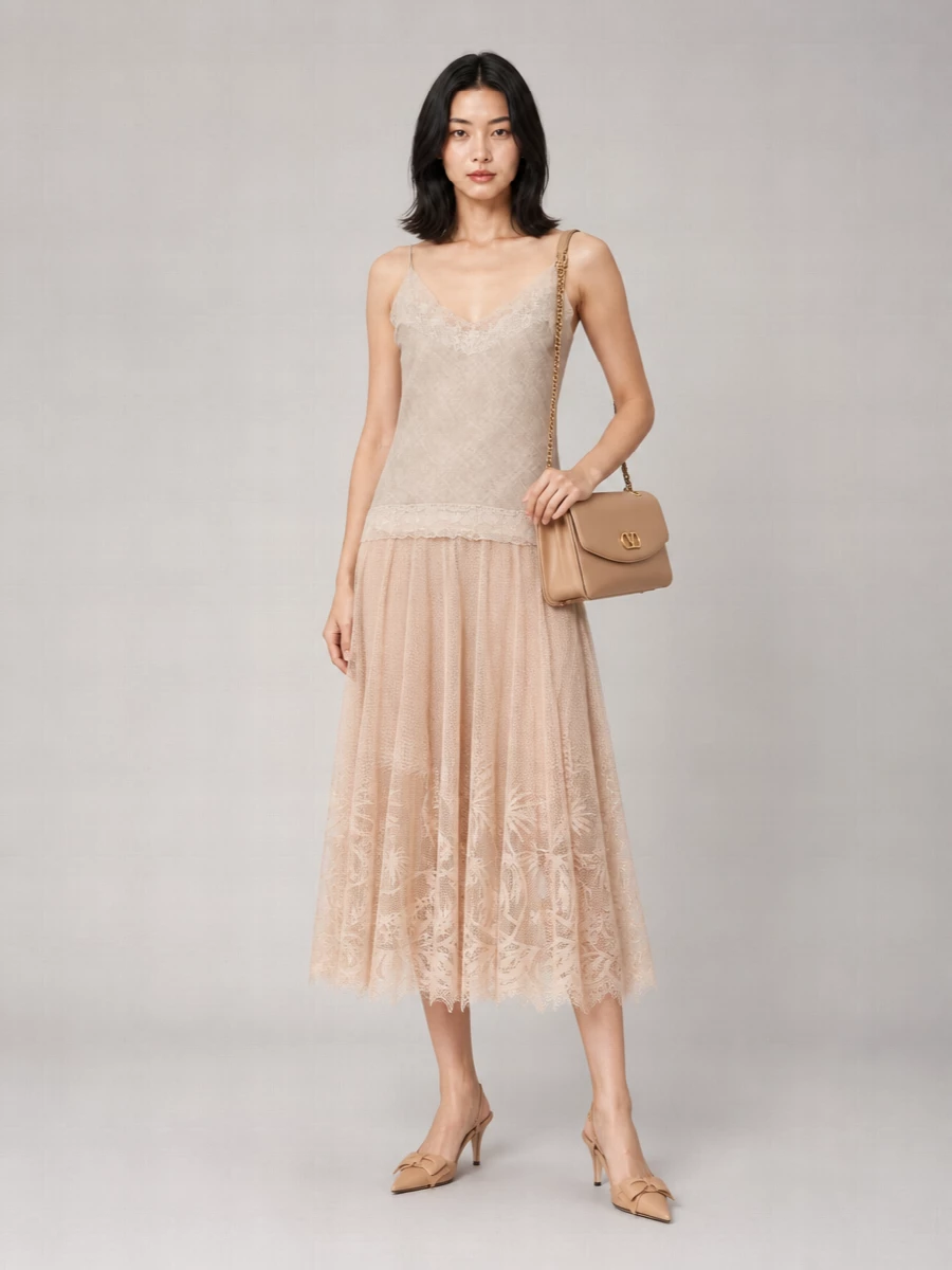 Ermanno Scervino Silk Long-Sleeve Nightdress