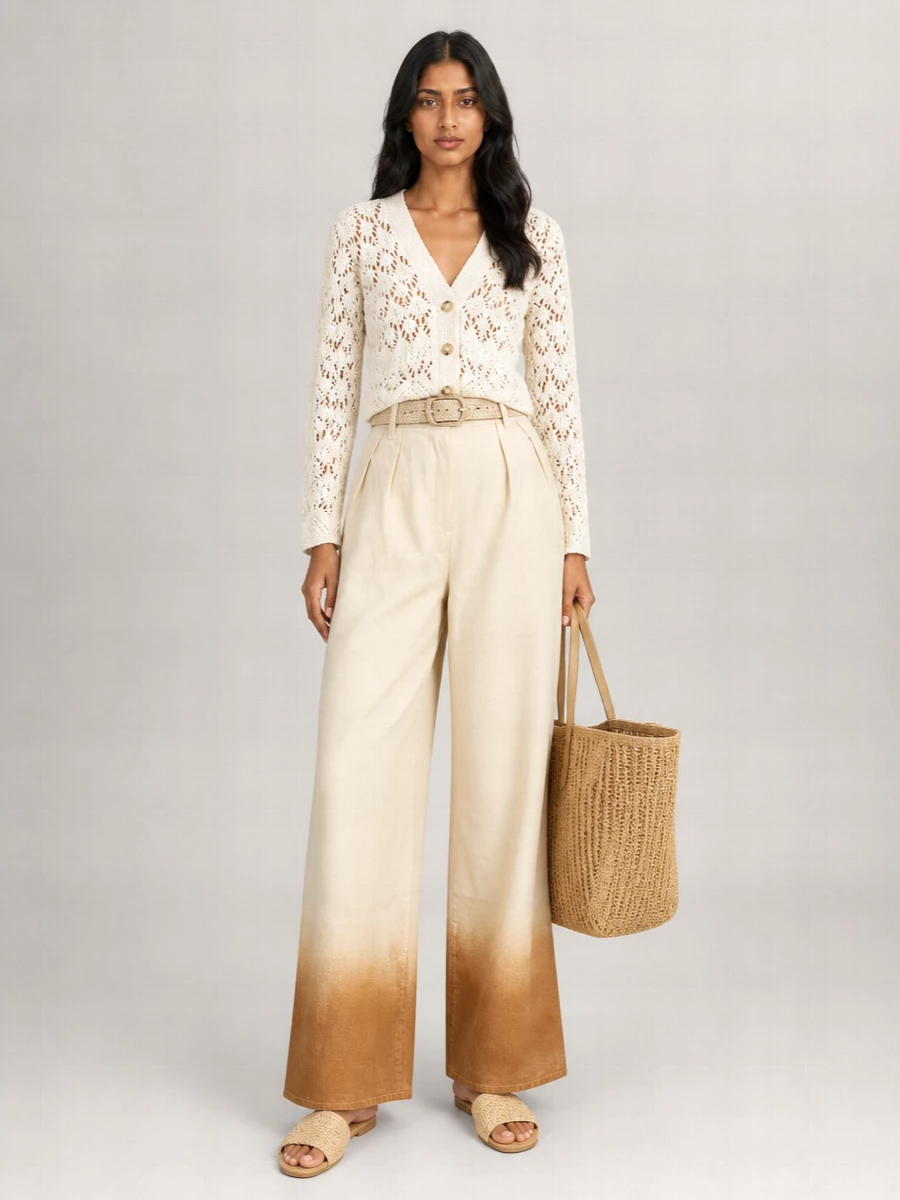 Alanui Denim High-Rise Wide-Leg Jeans