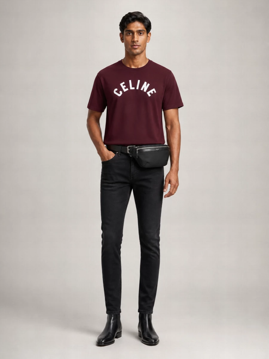 Celine Striped Cotton Relaxed-Fit Short-Sleeve T-Shirt