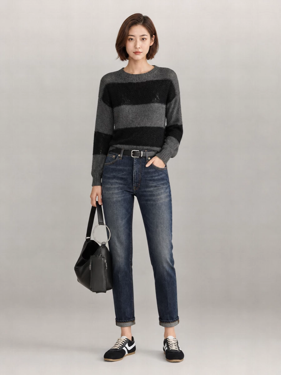 Dondup Denim Straight-Leg Trousers
