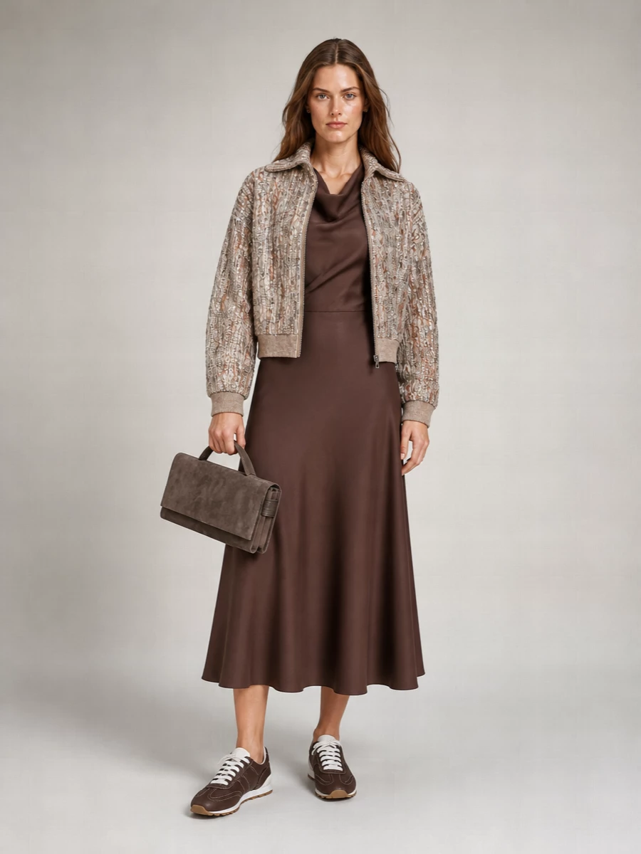 Brunello Cucinelli Mohair Embroidered Zip-Up Cropped Jacket