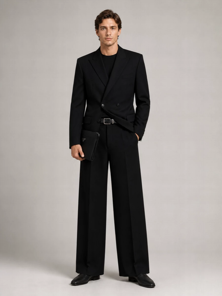 Lanvin Wool Wide-Leg Trousers