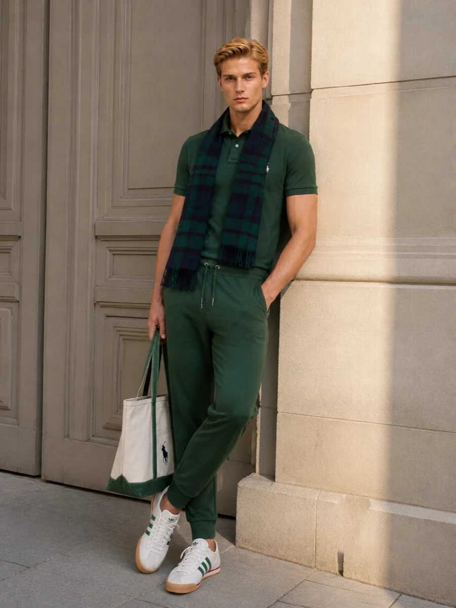Polo ralph lauren green track pants polo outfit