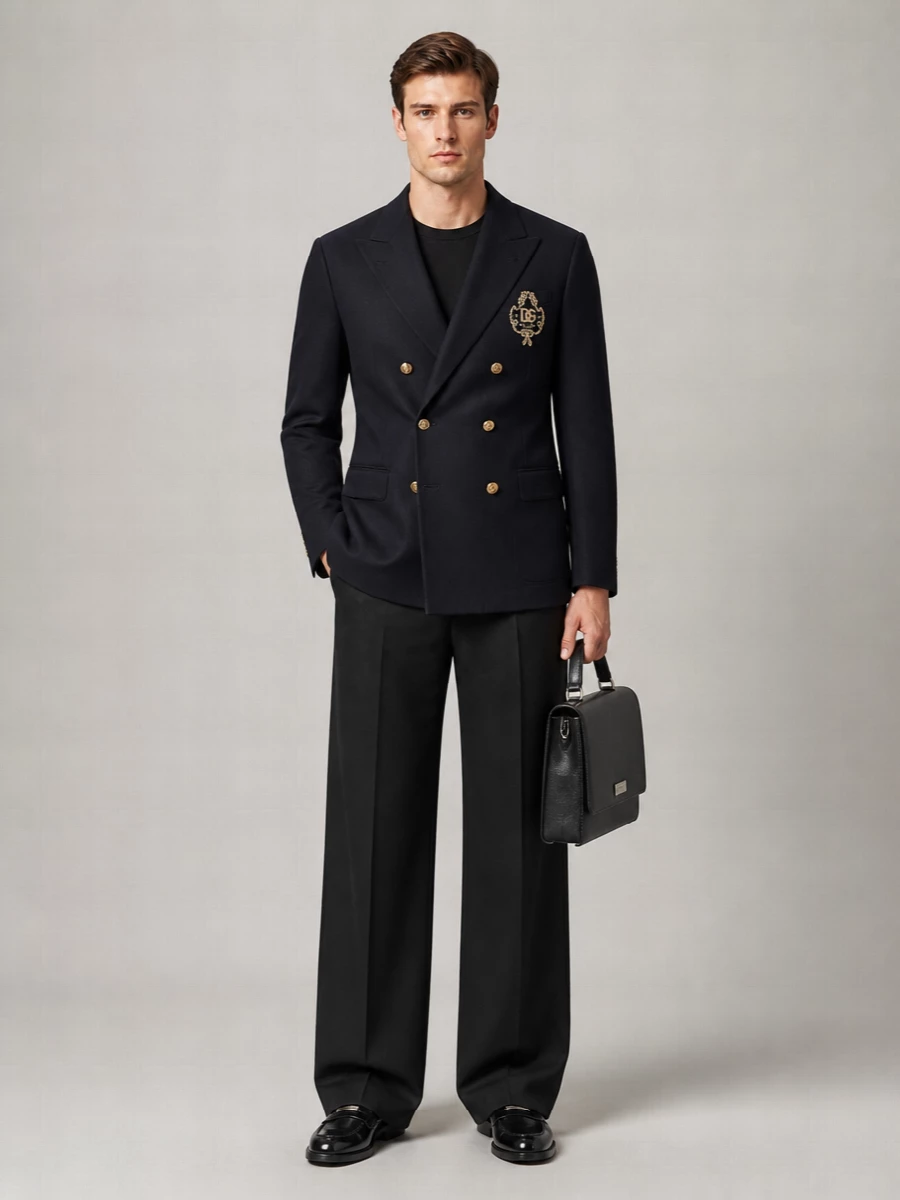 Dolce&Gabbana Virgin Wool Double-Breasted Blazer