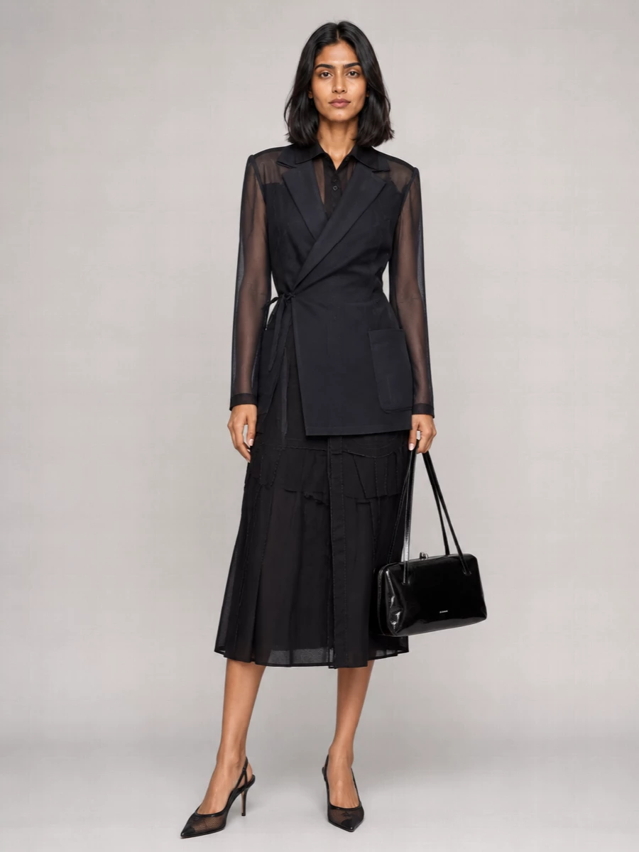 Junya Watanabe Long Double-Breasted Coat