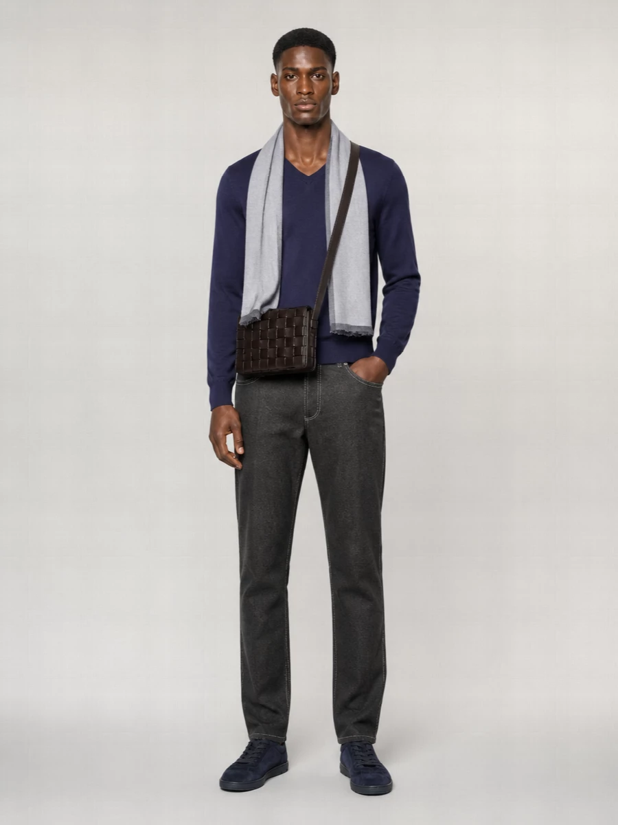 Brunello Cucinelli Cashmere Wool Ribbed V-Neck Sweater