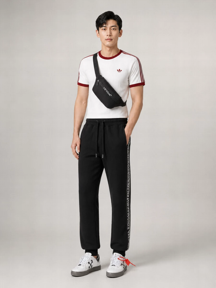 Off-White Leather Low-Top Sneakers