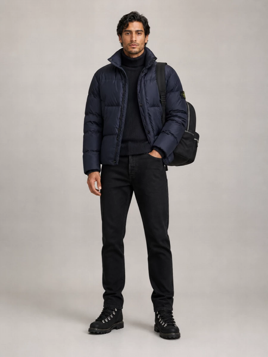 Stone Island Quilted High-Neck Puffer Jacket