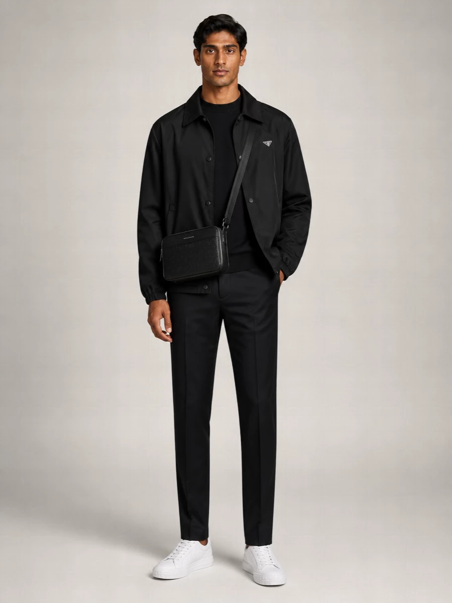 Fendi Leather Domino Low-Top Sneakers