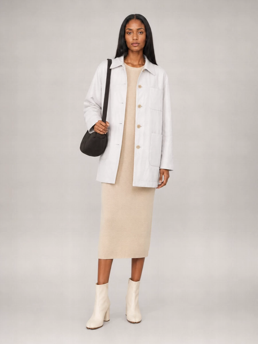 Auralee Silk Single Breasted Coat