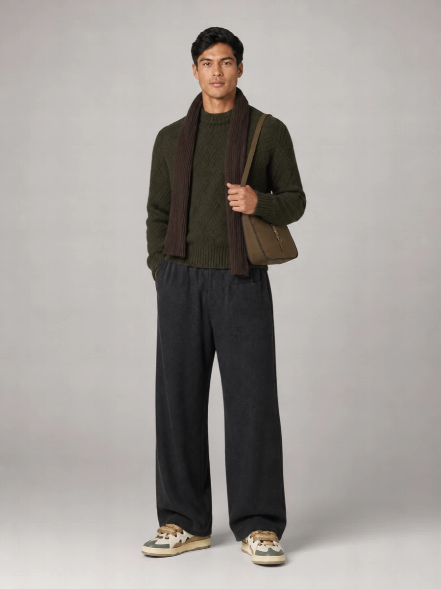 Lanvin cable-knit wool crew-neck sweater