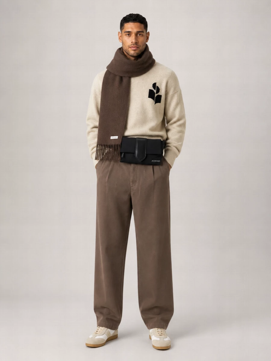 Isabel Marant Pleated Cotton Loose Fit Trousers