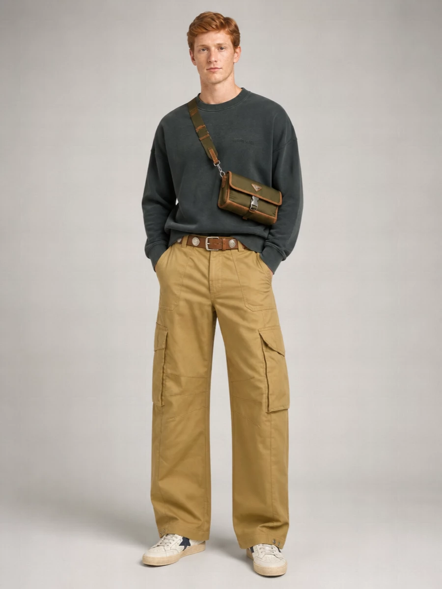 Golden Goose Wide-Leg Cargo Trousers