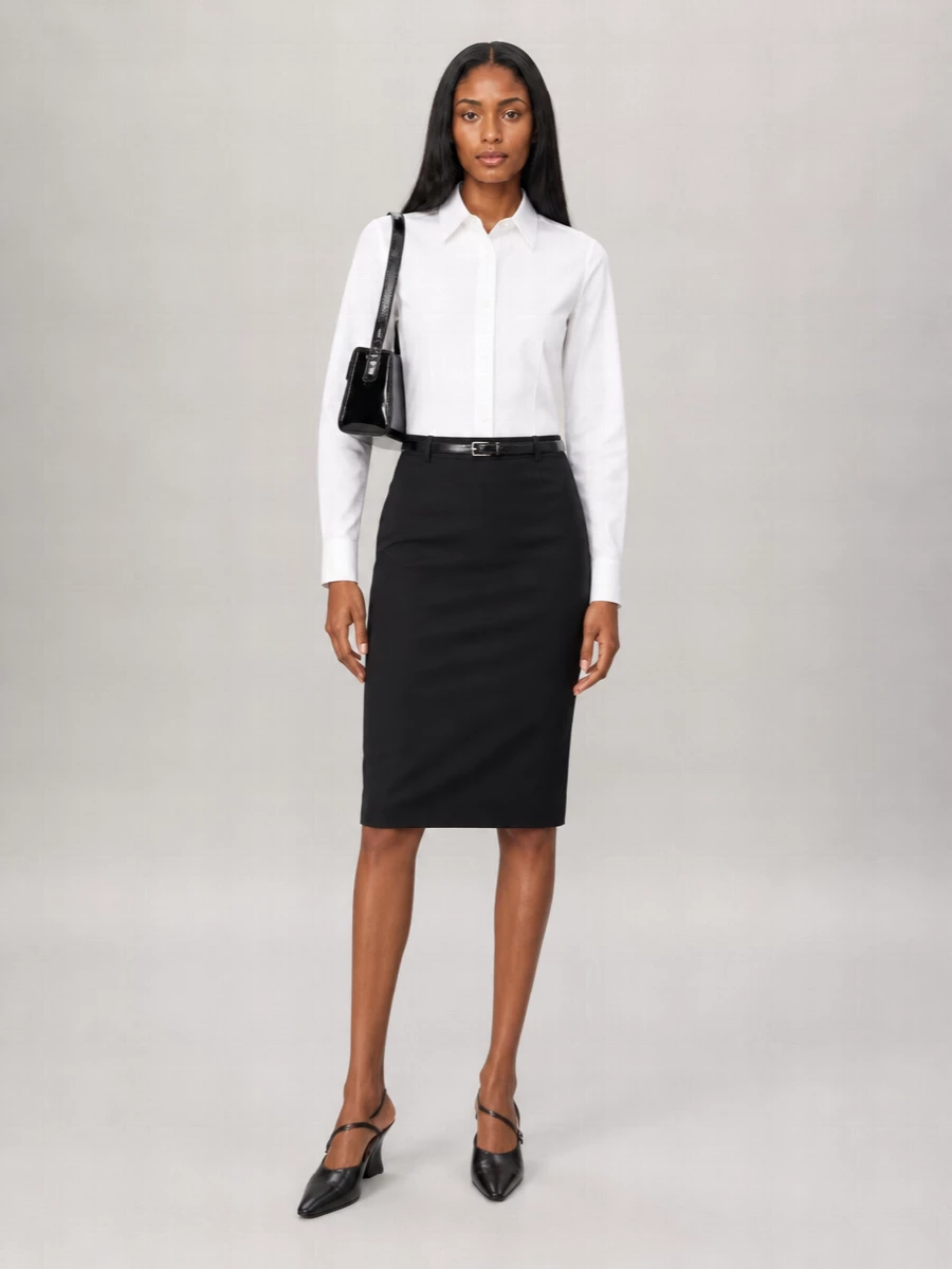 Jil Sander Faille Pencil Skirt