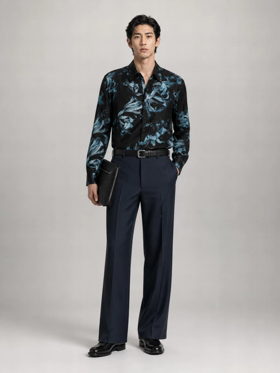 Dries Van Noten Wool Tailored Trousers