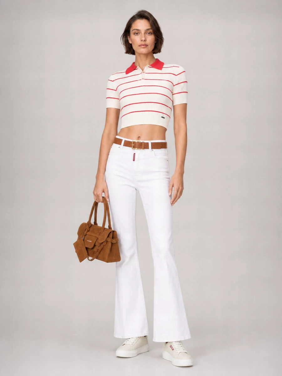 Dsquared2 Denim High-Rise Cropped Flared Jeans