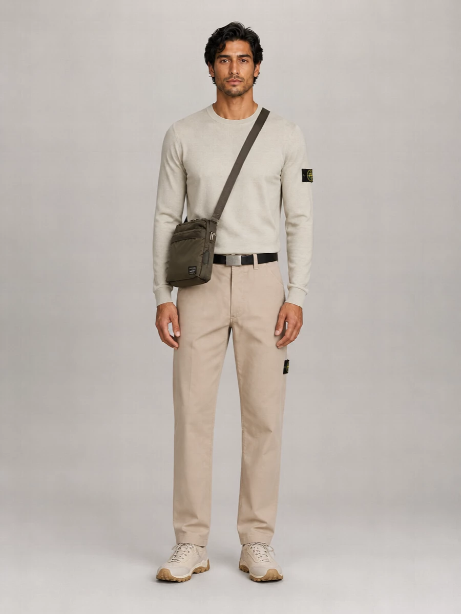 Stone Island Cotton Cargo Trousers