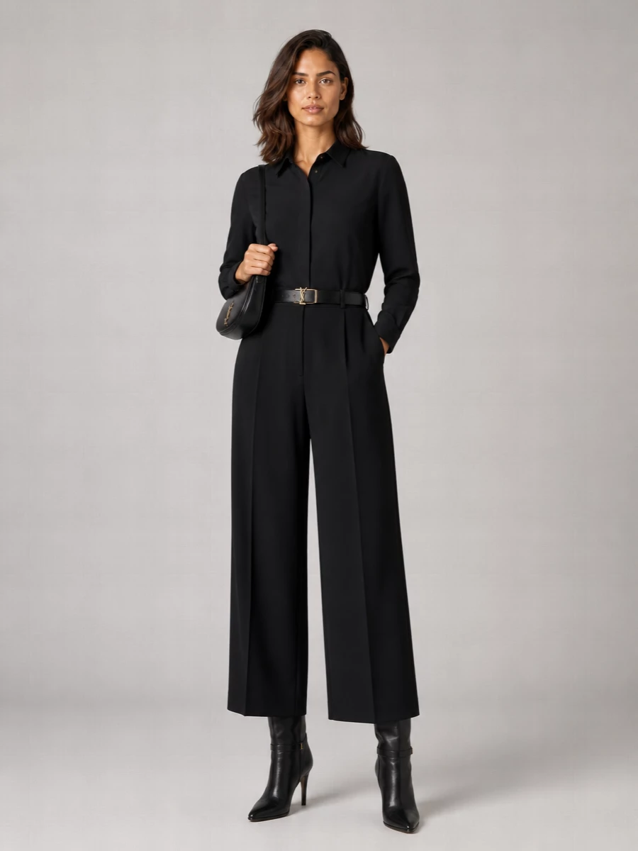 Saint Laurent Silk Wide-Leg Trousers