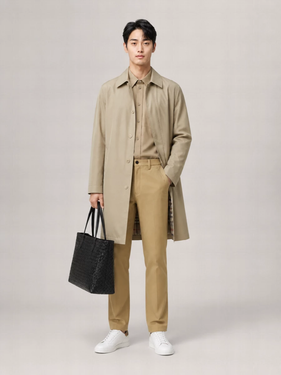 Burberry Cotton Single Breasted Coat