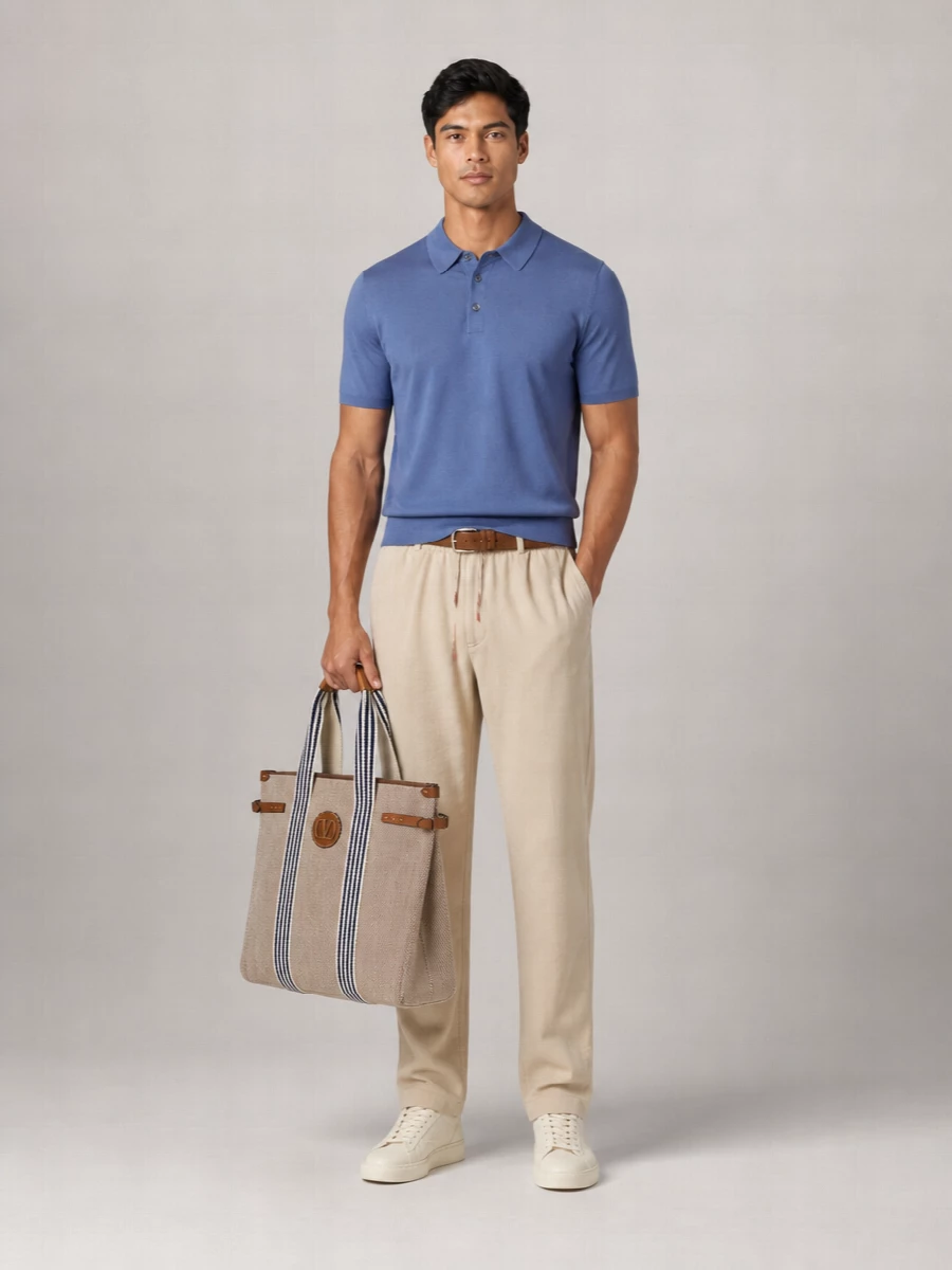 Kiton Cotton Ribbed Polo Shirt